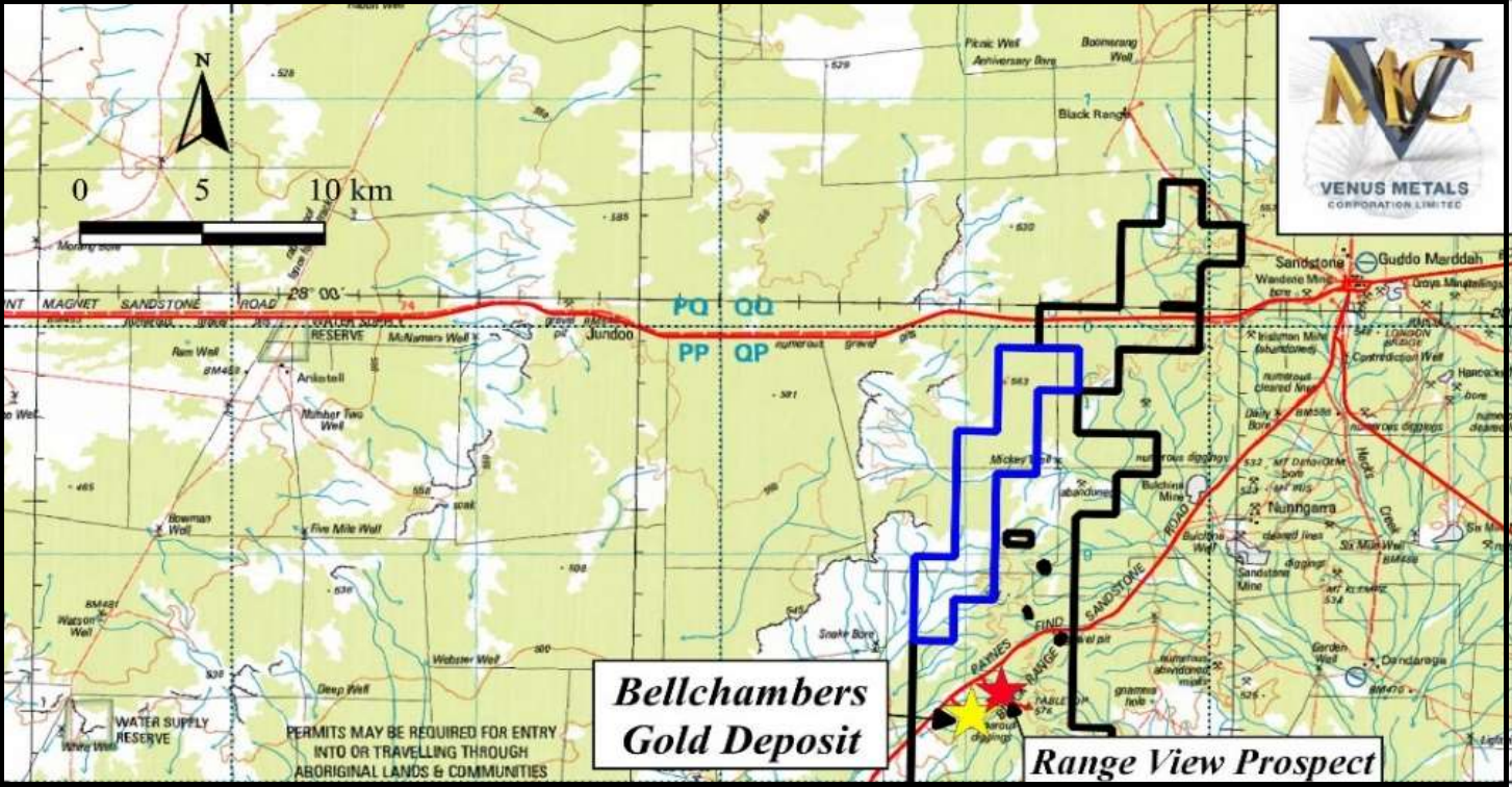 SANDSTONE GOLD PROJECT RC DRILLING COMMENCES AT BELLCHAMBERS