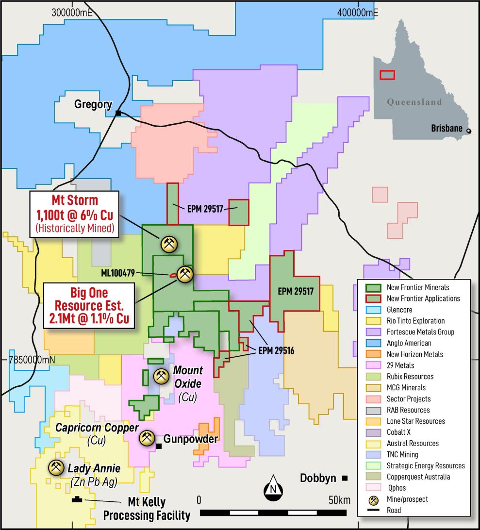New Frontier Confirms High-Grade Copper at Mt Storm Prospect