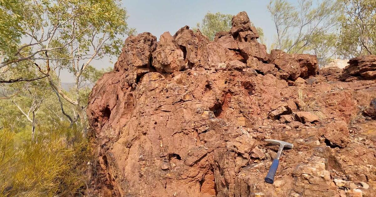 Field outcrop at Antares Metals’ Mount Isa North Copper Project in Queensland